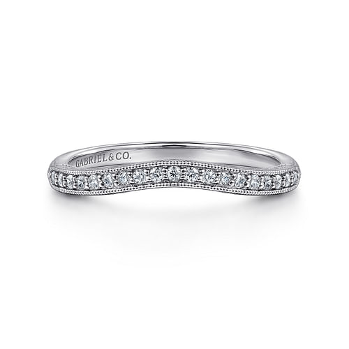 14K White Gold Matching Wedding Band
