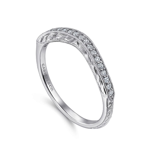 14K White Gold Matching Wedding Band