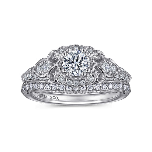 14K White Gold Matching Wedding Band