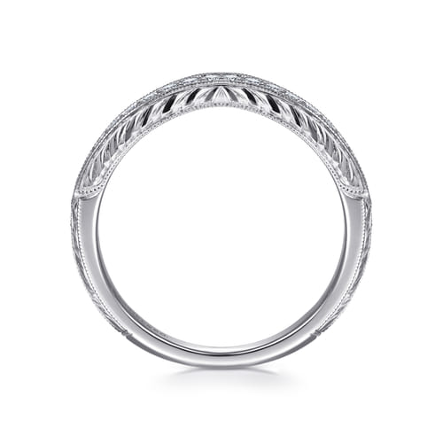 14K White Gold Matching Wedding Band