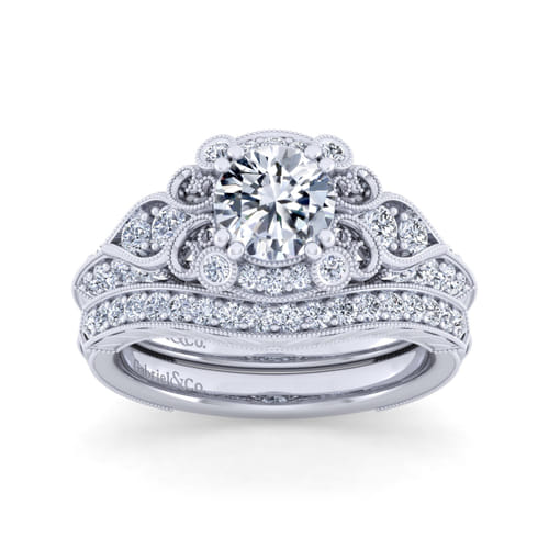 14K White Gold Matching Wedding Band