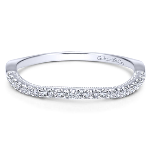14K White Gold Matching Wedding Band