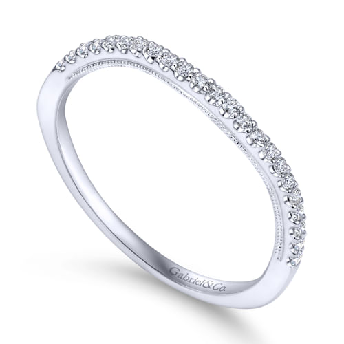14K White Gold Matching Wedding Band
