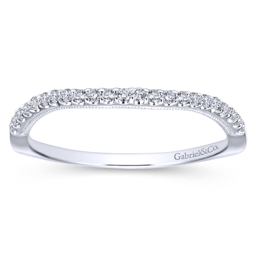 14K White Gold Matching Wedding Band