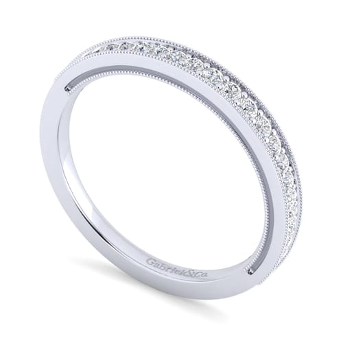 14K White Gold Matching Wedding Band