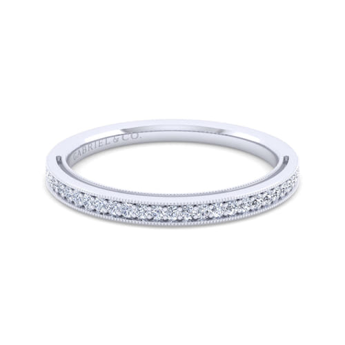 14K White Gold Matching Wedding Band
