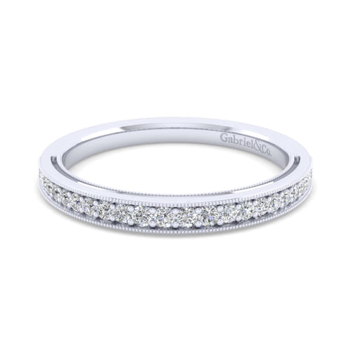 14K White Gold Matching Wedding Band