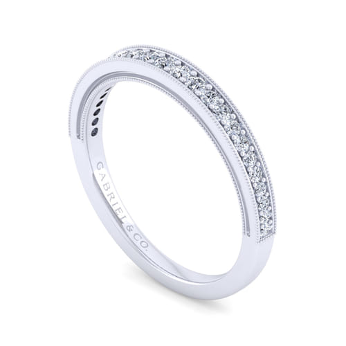 14K White Gold Matching Wedding Band