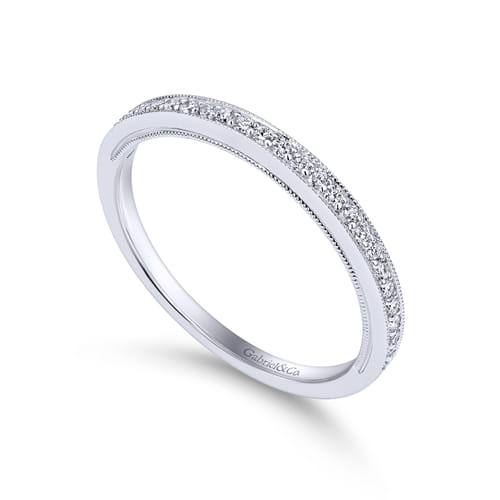 14K White Gold Matching Wedding Band