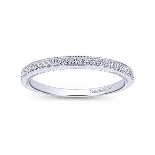 14K White Gold Matching Wedding Band