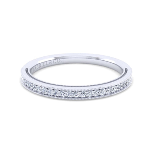 14K White Gold Matching Wedding Band