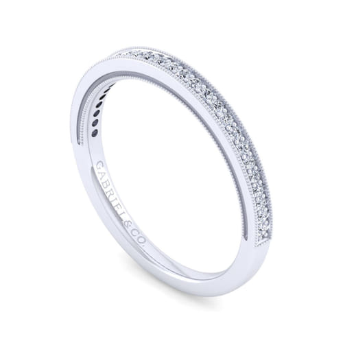 14K White Gold Matching Wedding Band
