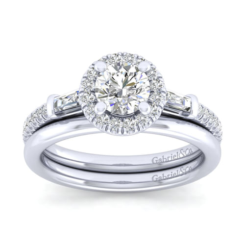 14K White Gold Matching Wedding Band
