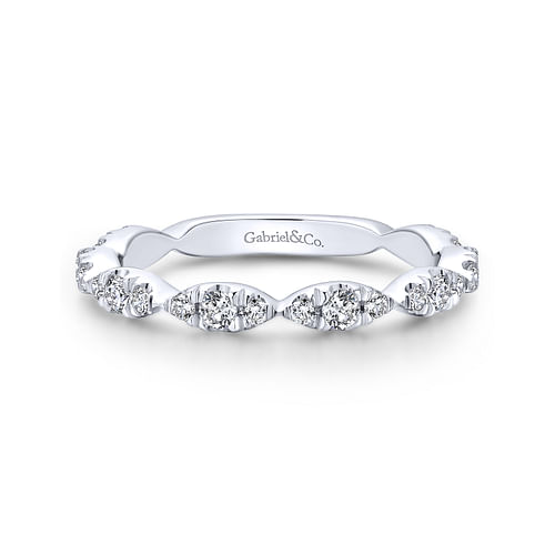 14K White Gold Matching Wedding Band