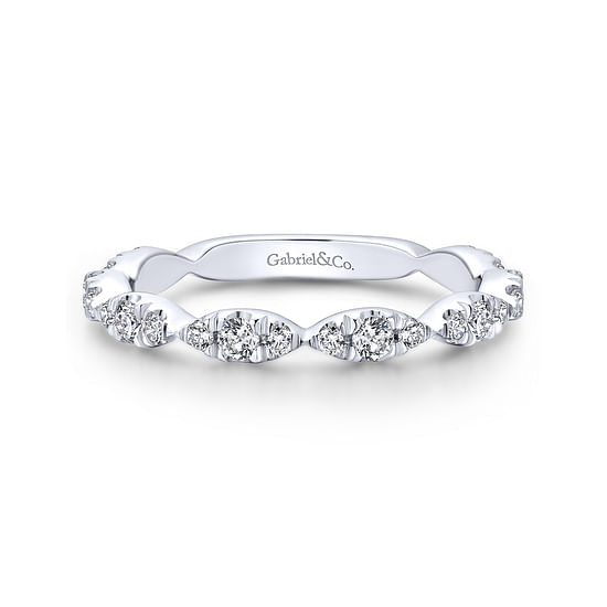 Gabriel - 14K White Gold Matching Wedding Band