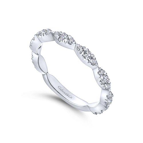 14K White Gold Matching Wedding Band