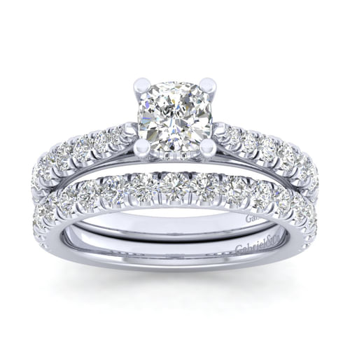 14K White Gold Matching Wedding Band