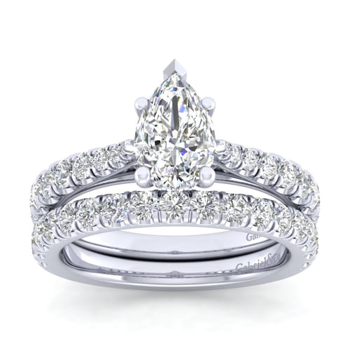 14K White Gold Matching Wedding Band