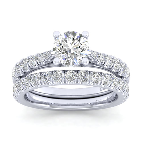 14K White Gold Matching Wedding Band