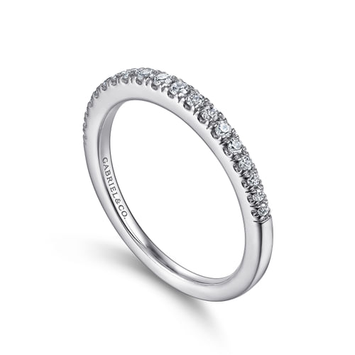 14K White Gold Matching Wedding Band