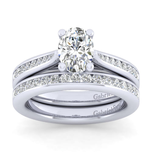 14K White Gold Matching Wedding Band
