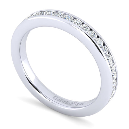 14K White Gold Matching Wedding Band