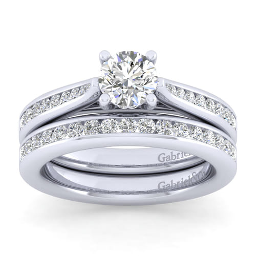 14K White Gold Matching Wedding Band