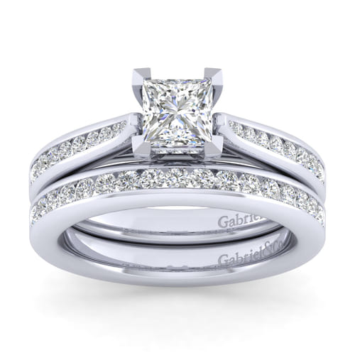 14K White Gold Matching Wedding Band