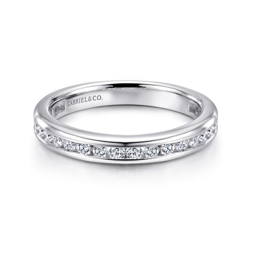 14K White Gold Matching Wedding Band