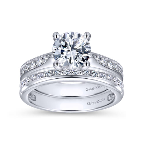 14K White Gold Matching Wedding Band