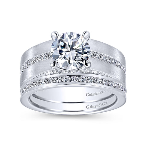 14K White Gold Matching Wedding Band