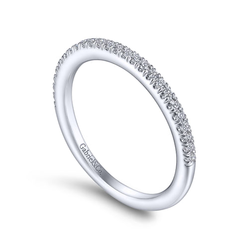 14K White Gold Matching Wedding Band