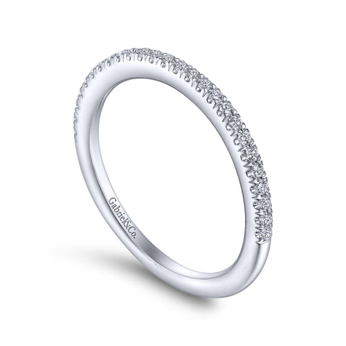 14K White Gold Matching Wedding Band