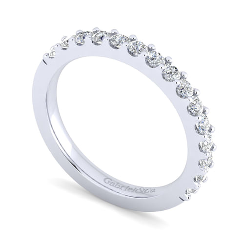 14K White Gold Matching Wedding Band