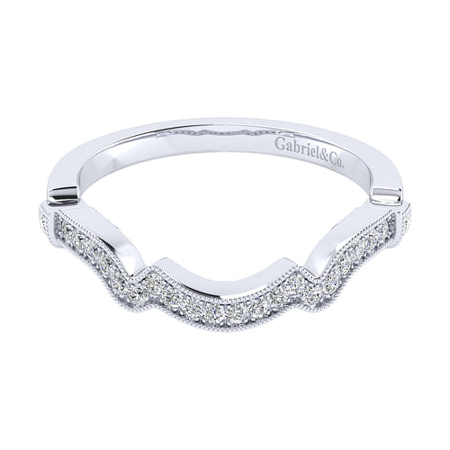 14K White Gold Matching Wedding Band