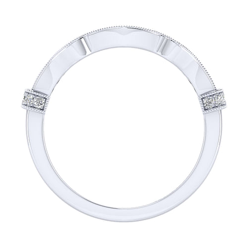 14K White Gold Matching Wedding Band