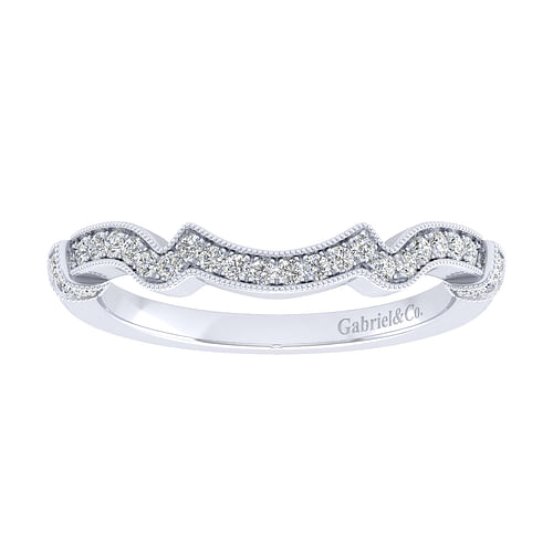 14K White Gold Matching Wedding Band