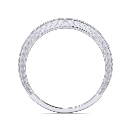 14K White Gold Matching Wedding Band