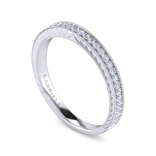 14K White Gold Matching Wedding Band