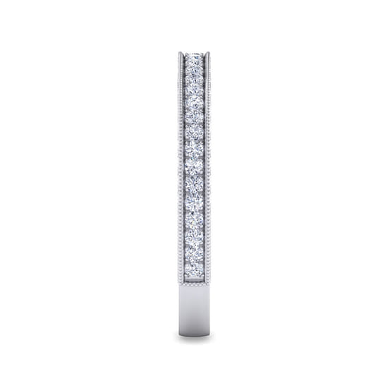 14K White Gold Matching Wedding Band angle 5