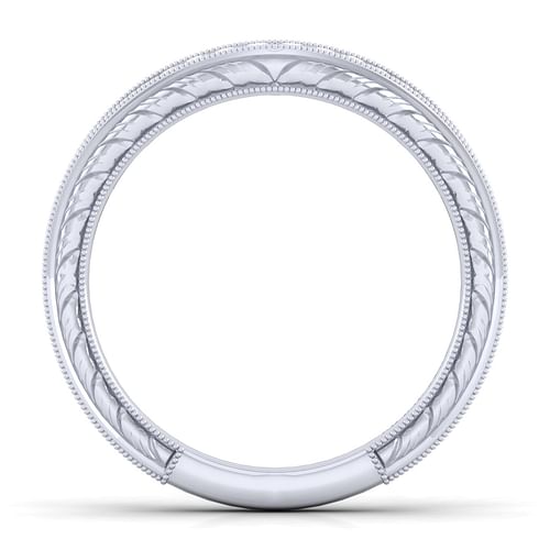 14K White Gold Matching Wedding Band