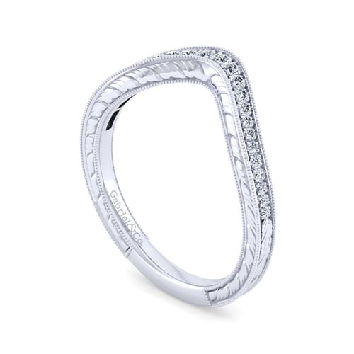 14K White Gold Matching Wedding Band