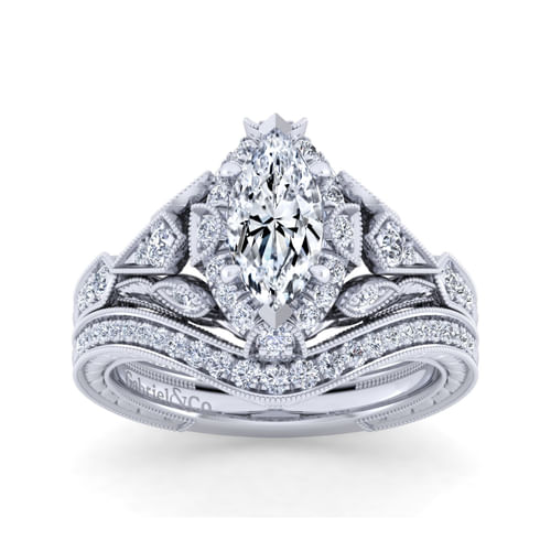14K White Gold Matching Wedding Band