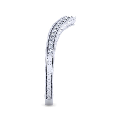 14K White Gold Matching Wedding Band