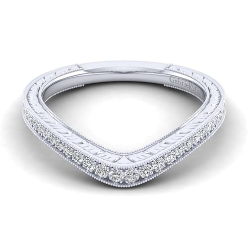 14K White Gold Matching Wedding Band