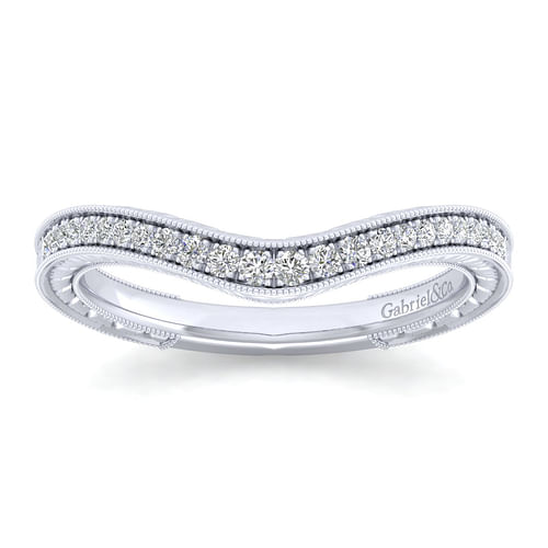 14K White Gold Matching Wedding Band