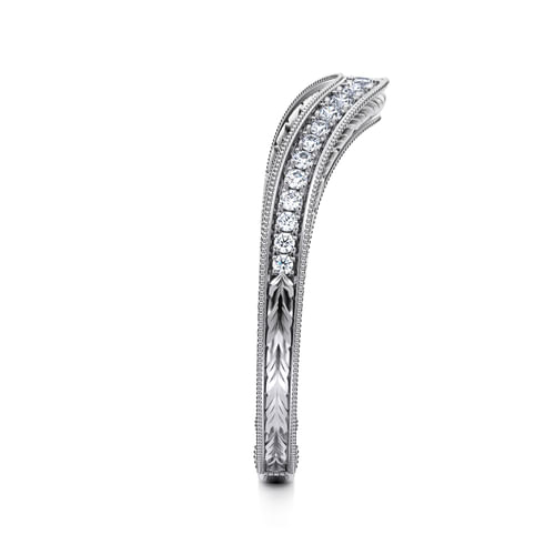 14K White Gold Matching Wedding Band