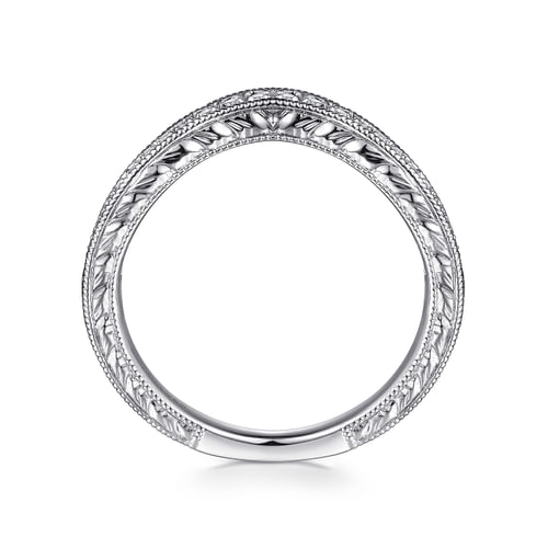 14K White Gold Matching Wedding Band