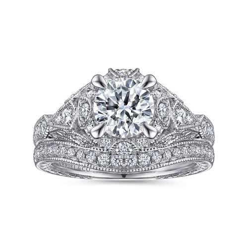 14K White Gold Matching Wedding Band