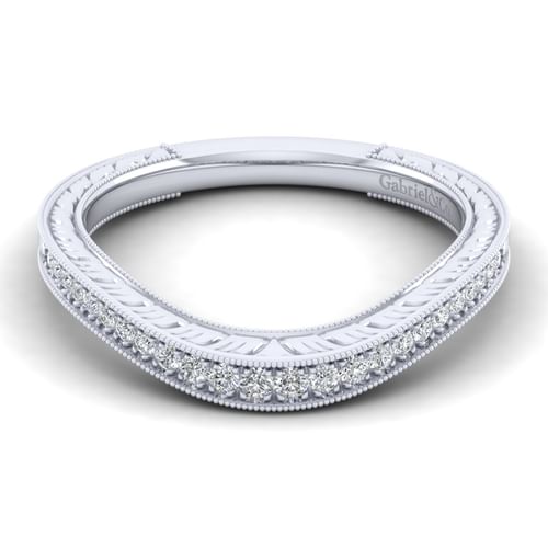 14K White Gold Matching Wedding Band